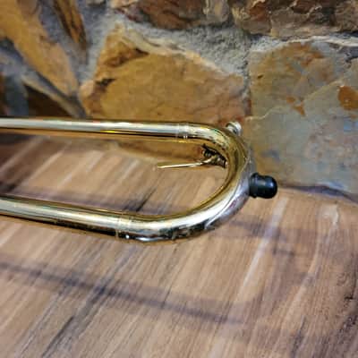 King Cleveland 605 F Trigger Trombone Gold Brass With Mouth Piece And Case image 12