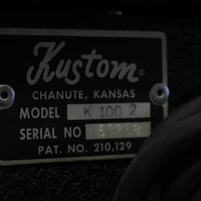 1970 Kustom K100-2 Head And Cab White Sparkle image 4