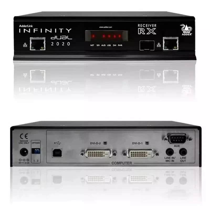 ALIF2020R ADDERLINK INFINITY DUAL 2020 DVI-SL + 4 USB TR-GBIC RECEIVER (VGC) image 1