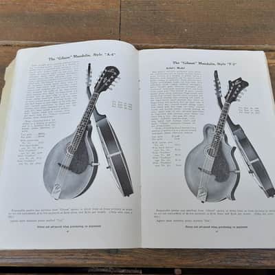 Vintage 1914 Gibson Full-Line Catalog "I"! Extremely Rare, Original Case Candy, Paperwork! Guitar, Mandolin, Harp Guitar! image 4