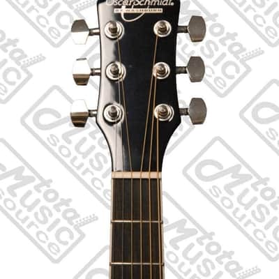 Oscar Schmidt Model OG1BLH Black Left Handed 3/4 Size Acoustic Guitar NEW image 3