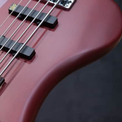 Warwick RockBass Corvette Basic 5-String Burgundy Red Transparent Satin w/Bag image 12