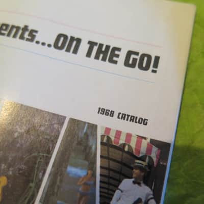 vintage 1968 Fender catalog ON THE GO 45 p. booklet stratocaster telecaster pedal steel amplifiers banjoes accessories paper case candy image 2