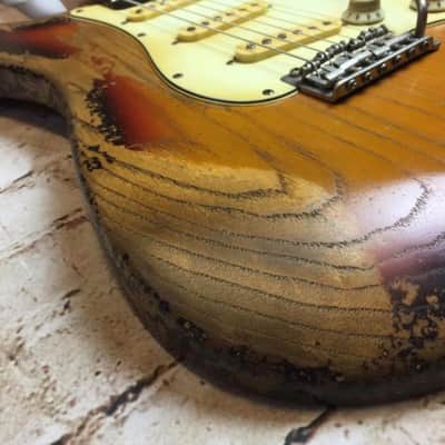 Fraser Guitars - Aged Sunburst Custom Shop 60s Stratocaster Guitar Vintage Relic MADE TO ORDER image 3