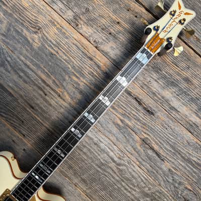 Gretsch G6136B-TP-AWT Tom Petersson 4-String Falcon Bass - Aged White Lacquer image 3
