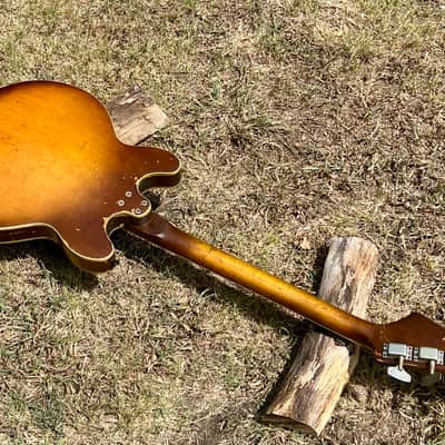 Vintage Harmony H-27 Mid 60’s Bass Guitar - Sunburst Flame Top image 18
