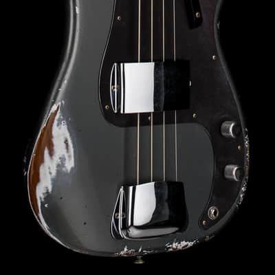 Fender Custom Shop Empire 58 Precision Bass Heavy Relic - Faded Aged Charcoal Frost Metallic #91085 image 6