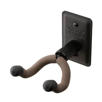 String Swing Wall Mount Guitar Hanger, Black Metal imagen 1