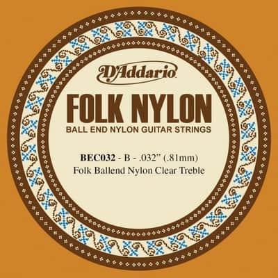 D'Addario D''Addario BEC028 Folk Nylon Guitar Single String, Clear Nylon, Ball End, .028 image 5