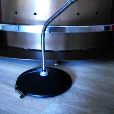Vintage 1970's Atlas Sound MS12C microphone floor stand variant w GN-19 gooseneck, P3F XLR connector and cable Shure Electro Voice MS11C MS10C # 1 image 8