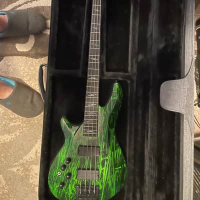 Schecter  Toxic venom c4 bass left handed  Green mountain image 1