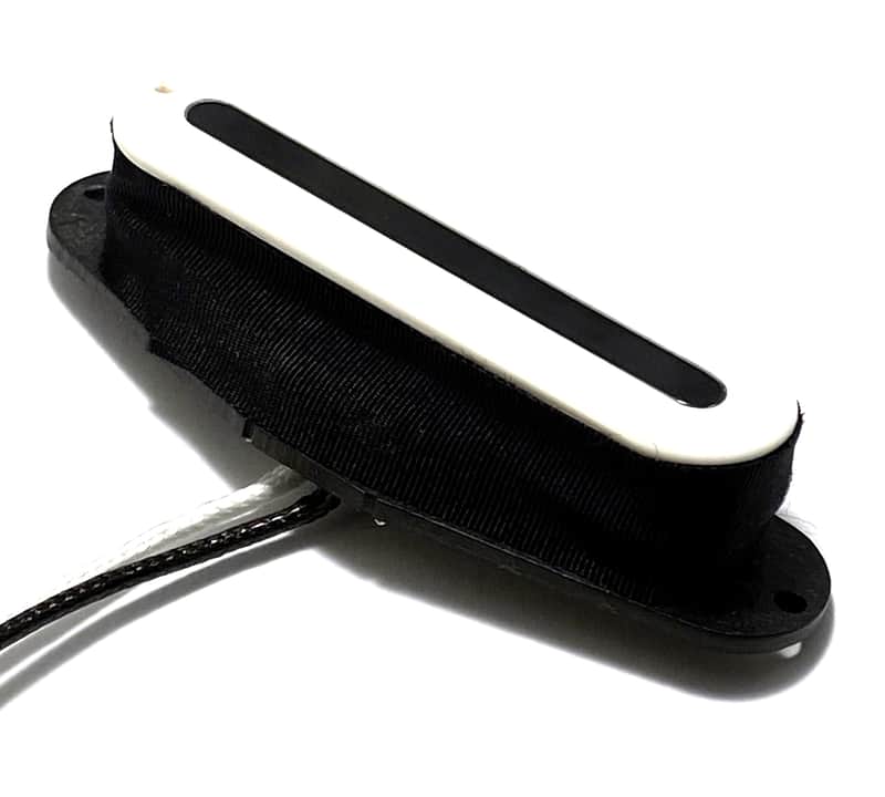Dragonfire Phat Rail Single, Passive & Ceramic, Responsive Wide Strat Rail Pickup ~ White + Black Rail image 1