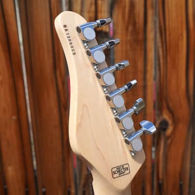 Schecter Japan PROTOTYPE EX-V-24 LTM/FRT M/M BKCH / 3AG - AQUA 6-String w/ Molded Case image 4