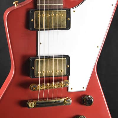 Gibson Custom Shop 1958 Korina Explorer VOS Cardinal Red Gold Hardware image 4