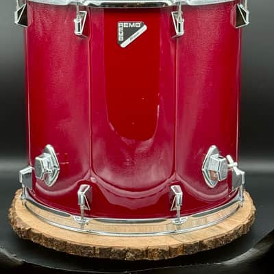 Remo Bravo 16x16" Floor Tom Acousticon R - 1990s - Deep Red Quadura image 2