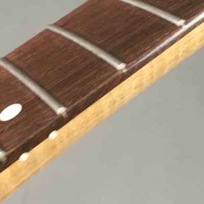 Ultra Rare Vintage Fender Lefty Stratocaster Neck 2003 Strat Rosewood Super Flame Maple 🍁 image 9