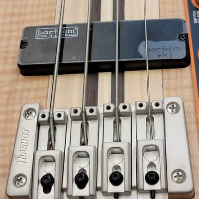 Cort A4PLUSFMMHOPN Neck Thru Construction Mahogany Body 4-String Electric Bass Guitar w/Hard Case image 15