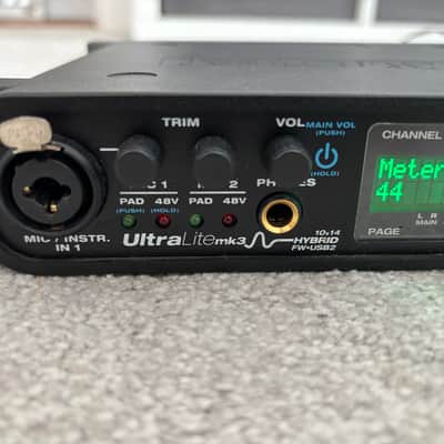 MOTU UltraLite-mk3 Hybrid Firewire / USB Audio Interface 2015 - Present Black image 3