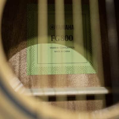 Yamaha FG800J NT Dreadnought Acoustic Guitar - Natural image 12