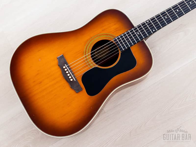 1977 Guild D-50 Bluegrass Special Vintage Dreadnought Acoustic Guitar Sunburst w/ Case, USA Westerly image 1