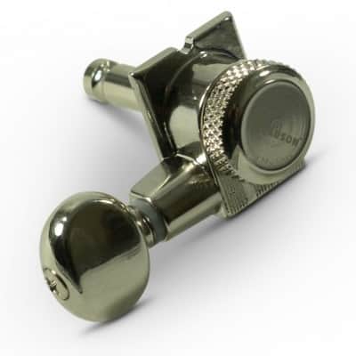 Kluson 6 In Line Locking Revolution Series H-Mount Non-Collared Tuning Machines W/ Staggered Posts image 2