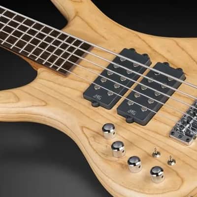 Warwick Pro Series Corvette $$ 5 String Natural Transparent Satin Lefthand GPS1485 90PA ASH FRL image 7