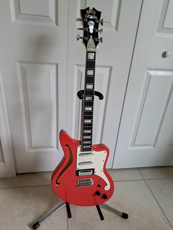 D'Angelico Premier Bedford SSH Fiesta Red image 1