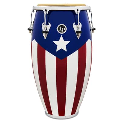 Latin Percussion LP Matador 12 1/2" Tumba Oak Puerto Rican Flag (M754S-PR) image 2