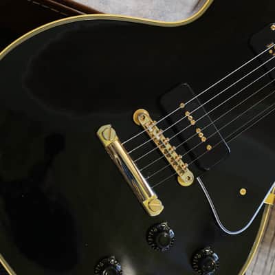 2022 Gibson Custom Shop 1954 Reissue Les Paul Custom 70th Anniversary Electric Guitar Black Ebony + COA OHSC image 5