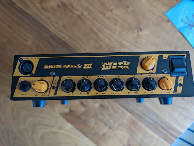 Markbass Little Mark III 500-Watt Bass Amp Head - Black / Yellow image 1