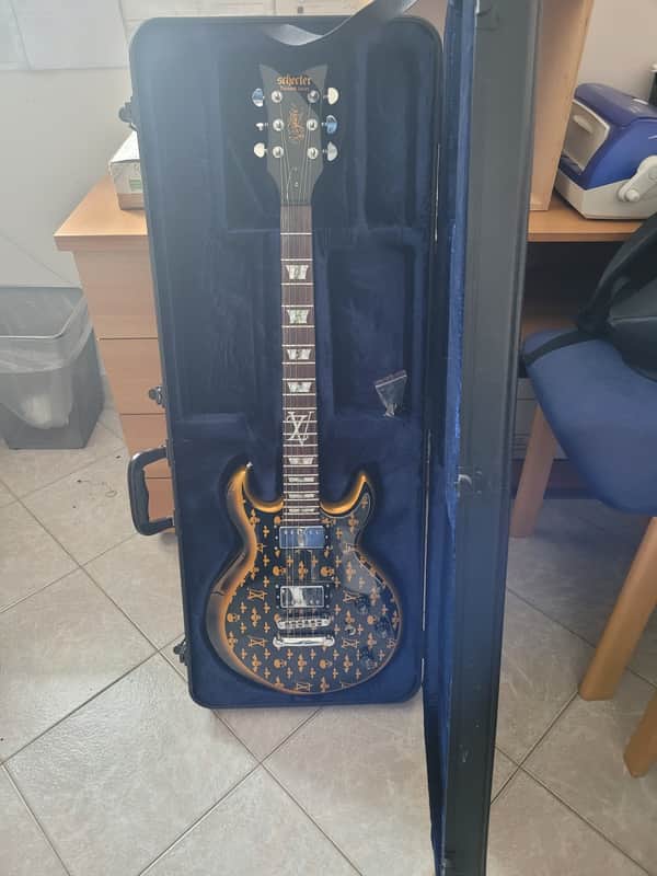 *Ultra Rare* Schecter ZV Louis Vuitton 2008 - Metallic Gold - Avenged Sevenfold Zacky Vengeance image 1