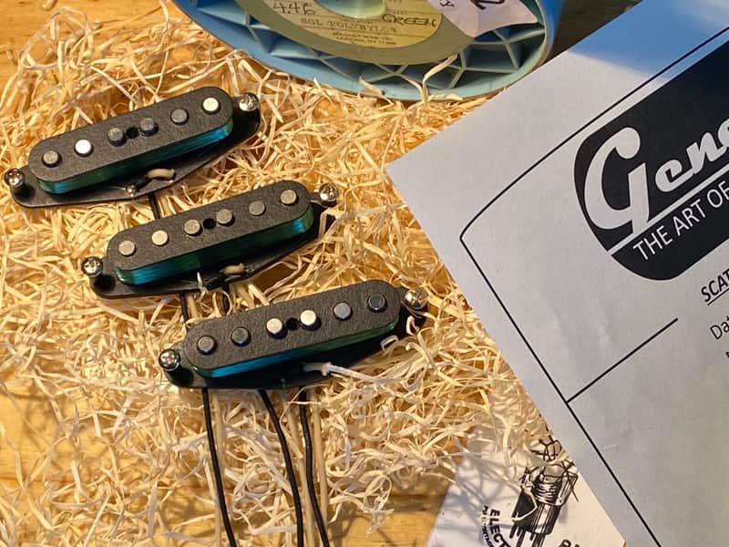 General Vintage Tone  1963-65 Stratocaster Pickup set New Old stock Green 42awg coil wire Corona , N image 1
