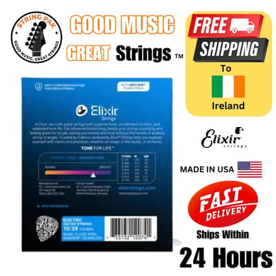 Elixir Electric Guitar Strings Nanoweb Nickel Coated 9-42 + 7 Guitar Picks 2025 - Standard image 2