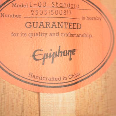 Mint Epiphone L-00 Standard Vintage Sunburst w/ Premium Gig Bag image 11