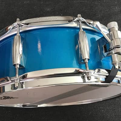 Custom Single Ply Maple 5X14 Snare 2024 - Blue Micro Flake Lacquer image 3