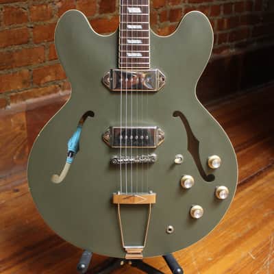 Epiphone Casino Worn 2022 - Worn Olive Drab image 1