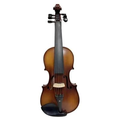 SONG 6 string brown 4/4 electric violin,Full size Acoustic 6 string brown 4/4 electric violin + full size Acoustic Violin, Good sound image 2