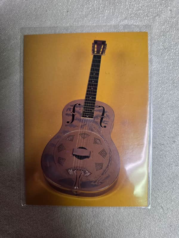 1931 National Dobro Style O Nickel Plate Resonator Slide Guitar Classic American Card Case Candy image 1