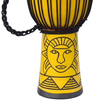 Ecko 60CM Carved Djembe - Yellow Face image 2