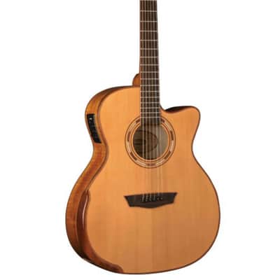 Washburn G66SCE Comfort Deluxe 66 Auditorium Cutaway Acoustic Electic Guitar. Spalted Maple Item ID: WCG66SCE-O-U image 1