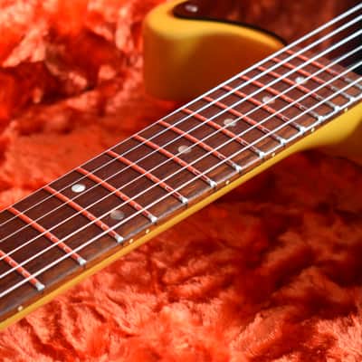 80’s Burny Japan Rock ’n Roll Version RTV-55 Les Paul Junior Double Cut in TV Yellow RARE Fernandes MIJ Japanese Vintage Lawsuit Fujigen JR DC Gibson image 19