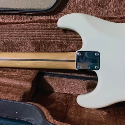 80s Fender Squire Japanese Stratocaster white maple neck image 5