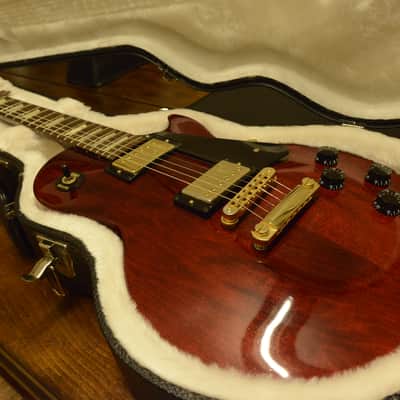 Gibson Les Paul Wine Red Guitar Gold Hardware Deluxe Tuners USA Case OHSC image 2