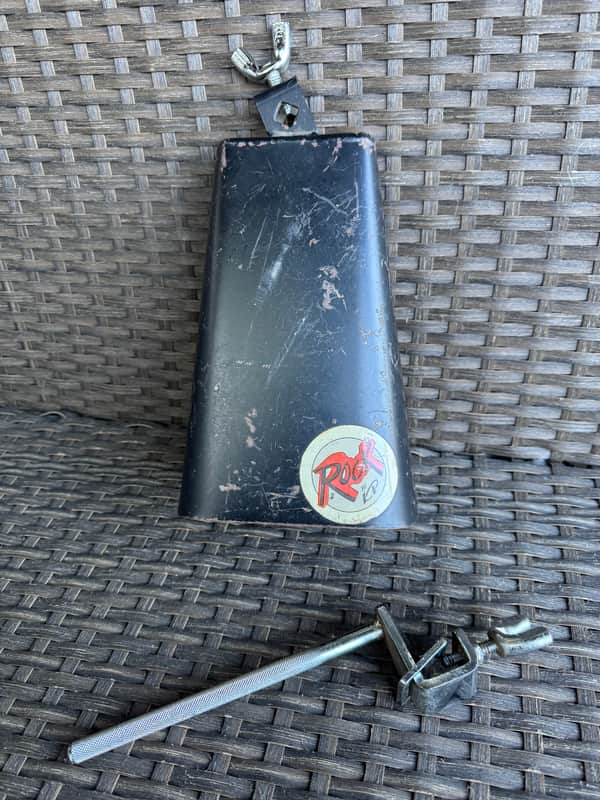 Vintage 1980s LP 8” Rock Cowbell w/ Mount image 1