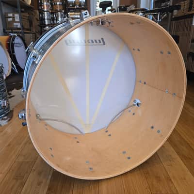 Drum Kits - 1970's Ludwig Classic Maple 14x24 8x12 9x13 14x16 (Concert Tom) Drum Kit (Bowling Ball Blue Oyster) image 24