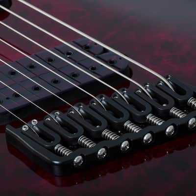 Schecter Omen Elite-7 Multiscale LH Black Cherry Burst image 6