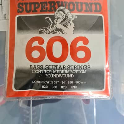 Vintage 1980s pre Rotosound Funkmaster Superwound 606 Bass Strings image 7