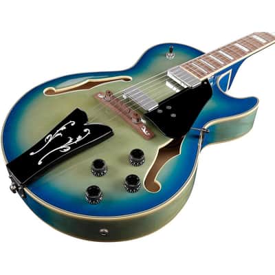 Ibanez GB10EMJBB George Benson Signature Hollow Body Guitar - Jet Blue Burst image 4