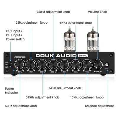 Vacuum Tube HiFi Equalizer Preamp 7-Band Analog EQ Stereo XLR Audiophile Preamp image 2