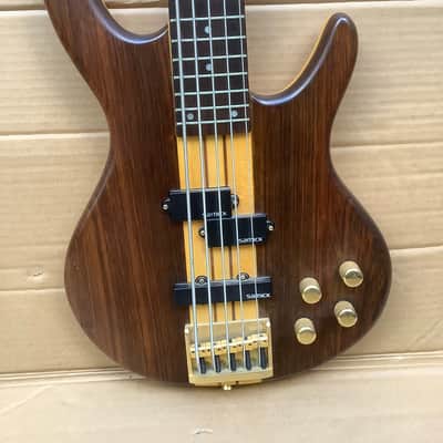 Samick Vintage 5 string bass 90’s / alembic construction style gorgeous wood image 18